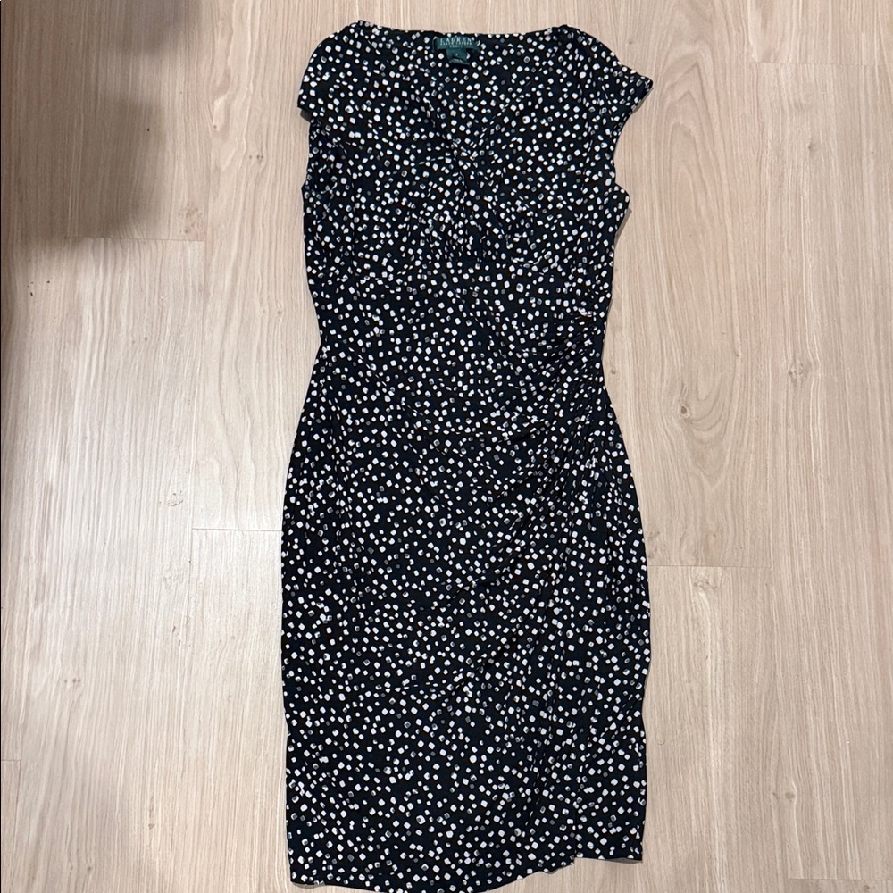 Ralph Lauren Black and White Midi Dress